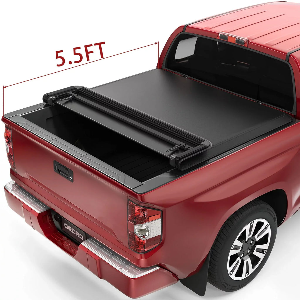 Truck Bed Toyota Tonneau Fold w/ Soft System Ledkingdomus Tundra 4 Deck Rail for Cover 5.5ft 14-21