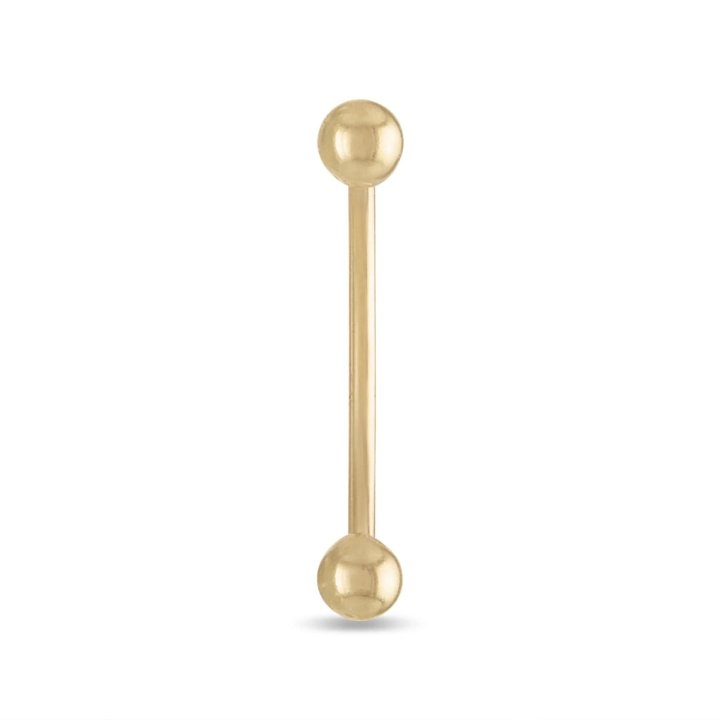 Solid 10k Gold Barbell Yellow