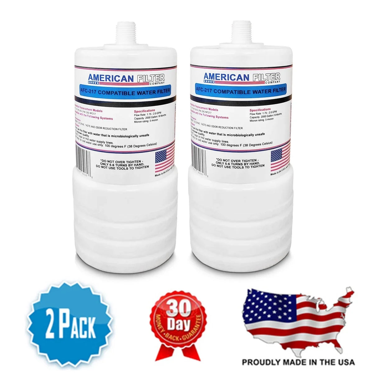 # - Pack , , Compatible in AFC - Model Made with 2 Filter Cartridge 3M® U.S.A. Water , CF217 AFC-APH-217 Brand