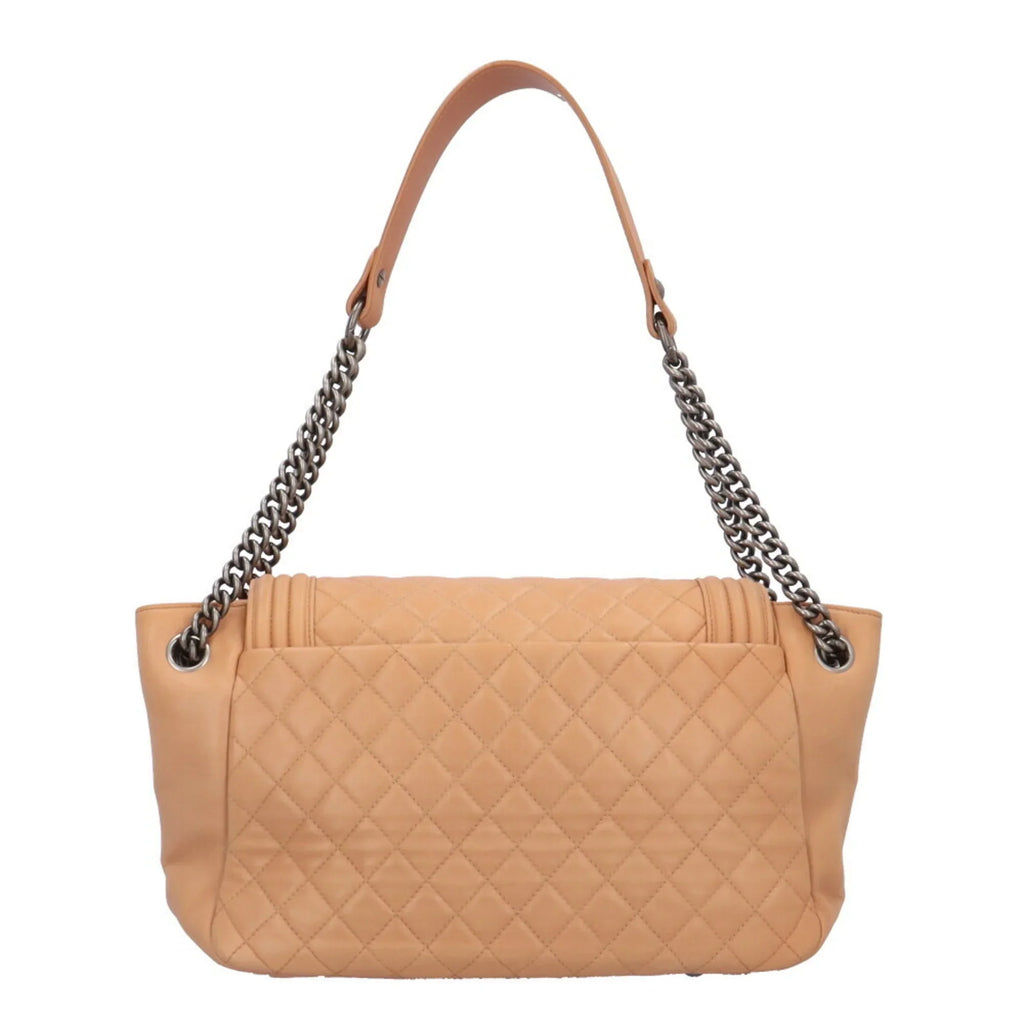 CHANEL Pre-Owned Shoulder Chanel (Good) Boy Beige Chain Ladies BRB10010000013292 Bag Leather