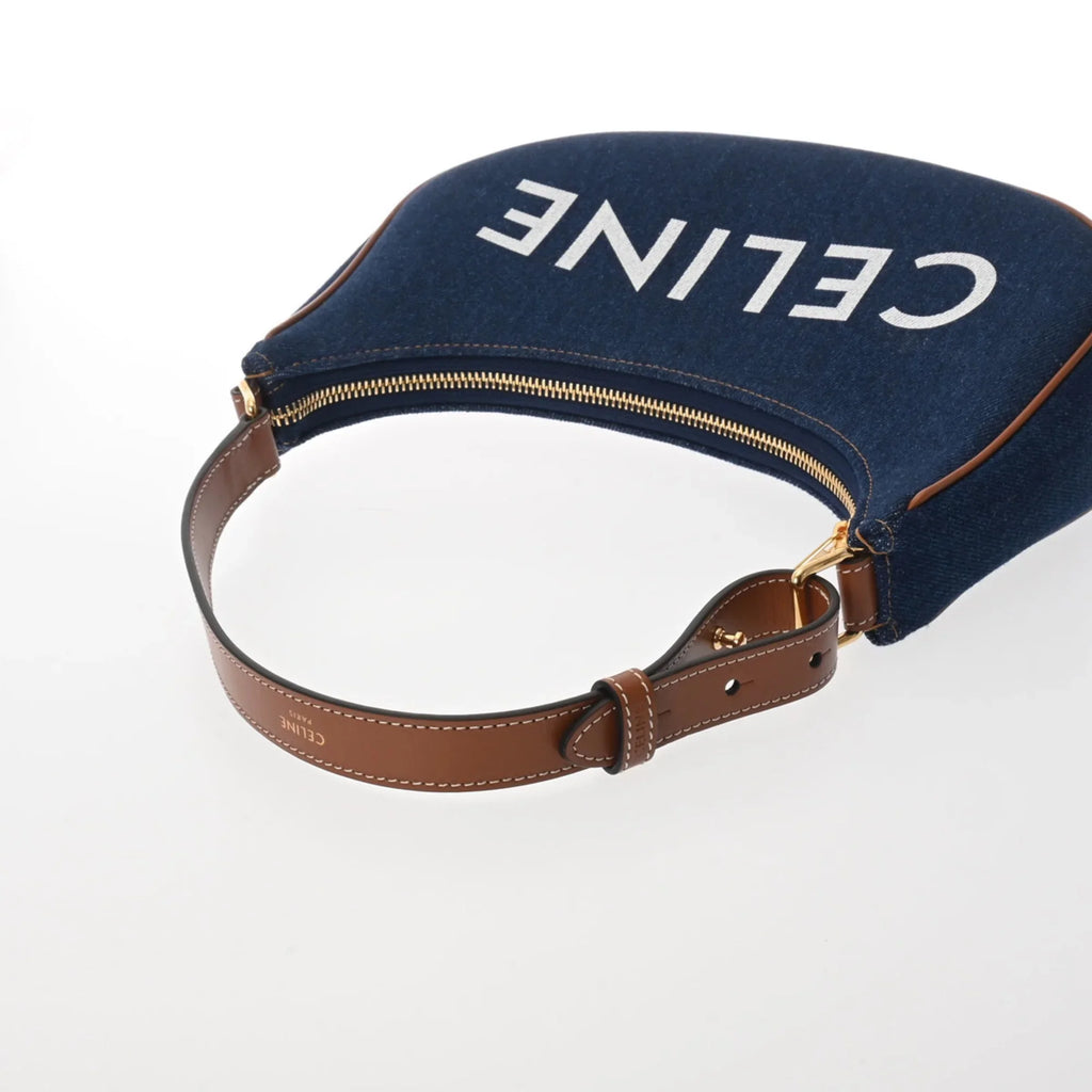 Pre-Owned (Like New) Ava Handbag 193952DKA Leather CELINE Women's Blue Denim