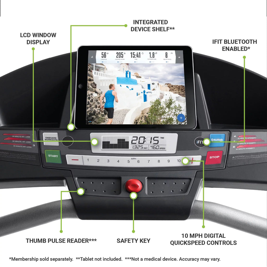 Weslo 5.9i Folding Treadmill, Manually Compatible Cadence with Adjustable Incline G iFit