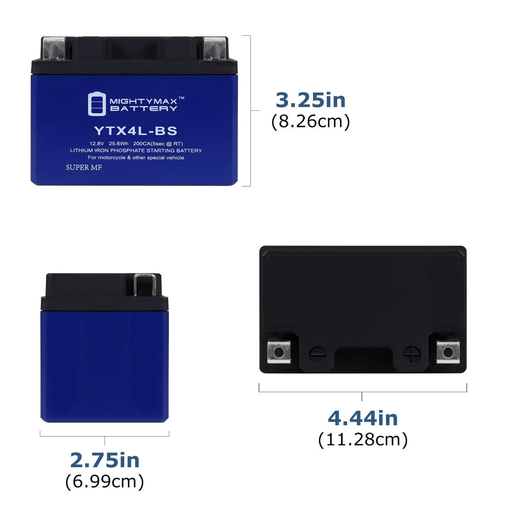 Battery Lithium Protek YTX4L-BS Replacement with YTX4L-BS - Compatible 20 Pack