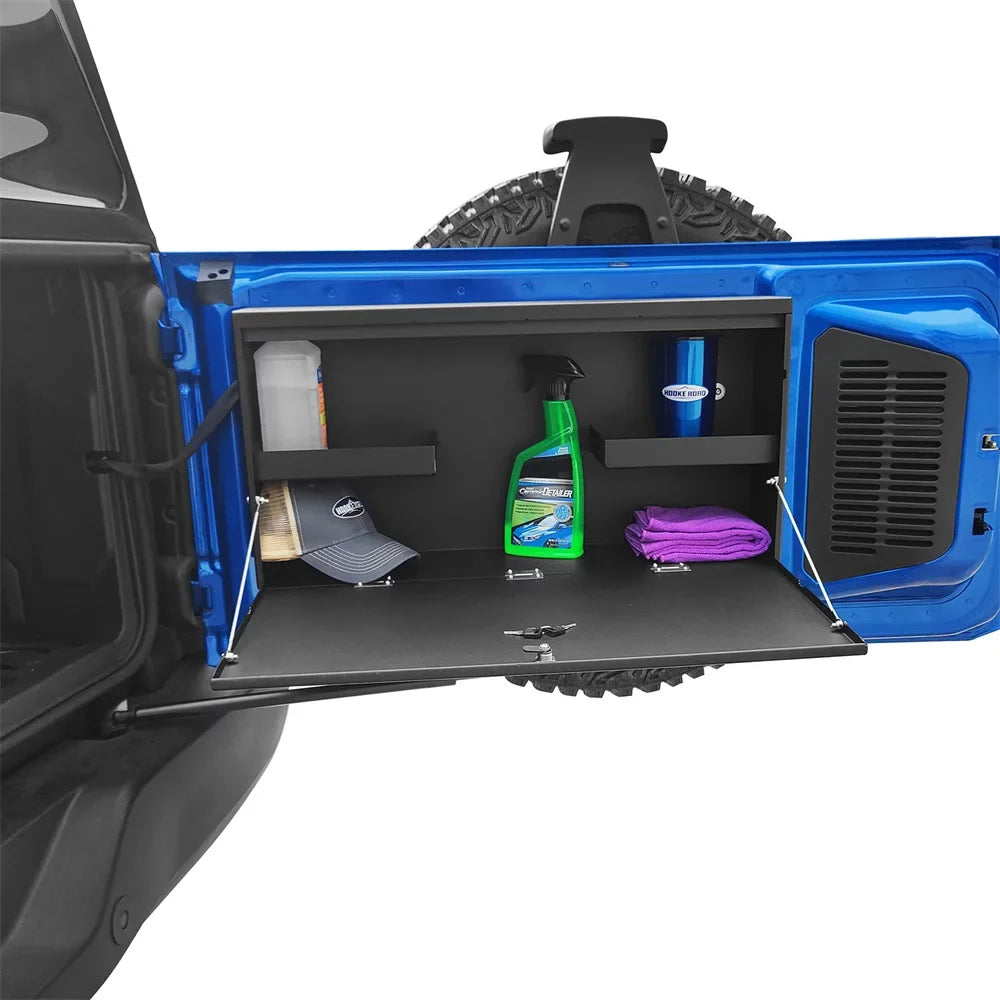 Table Bronco Lockable Tailgate Hooke Black Road Box 2021-2023 Steel Ford Fit Storage Folding