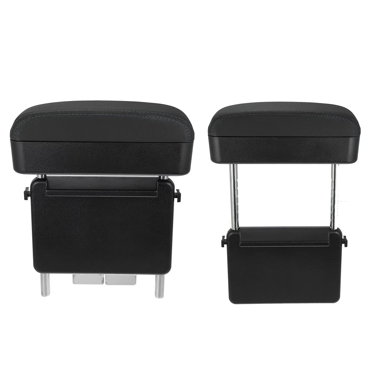 Box Seat PU Leather Organizer Car Gap Box with Armrest Armrest Armrest Adjustable Line Black Center Storage Black