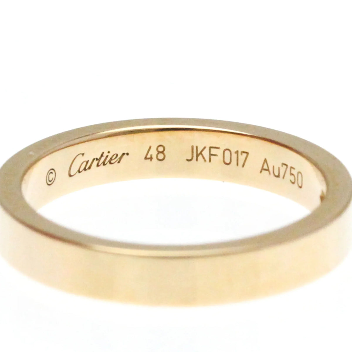 Pink Ring Gold Cartier Gold (18K) Ring Diamond Pink Band Engraved (Good) Fashion Pre-Owned