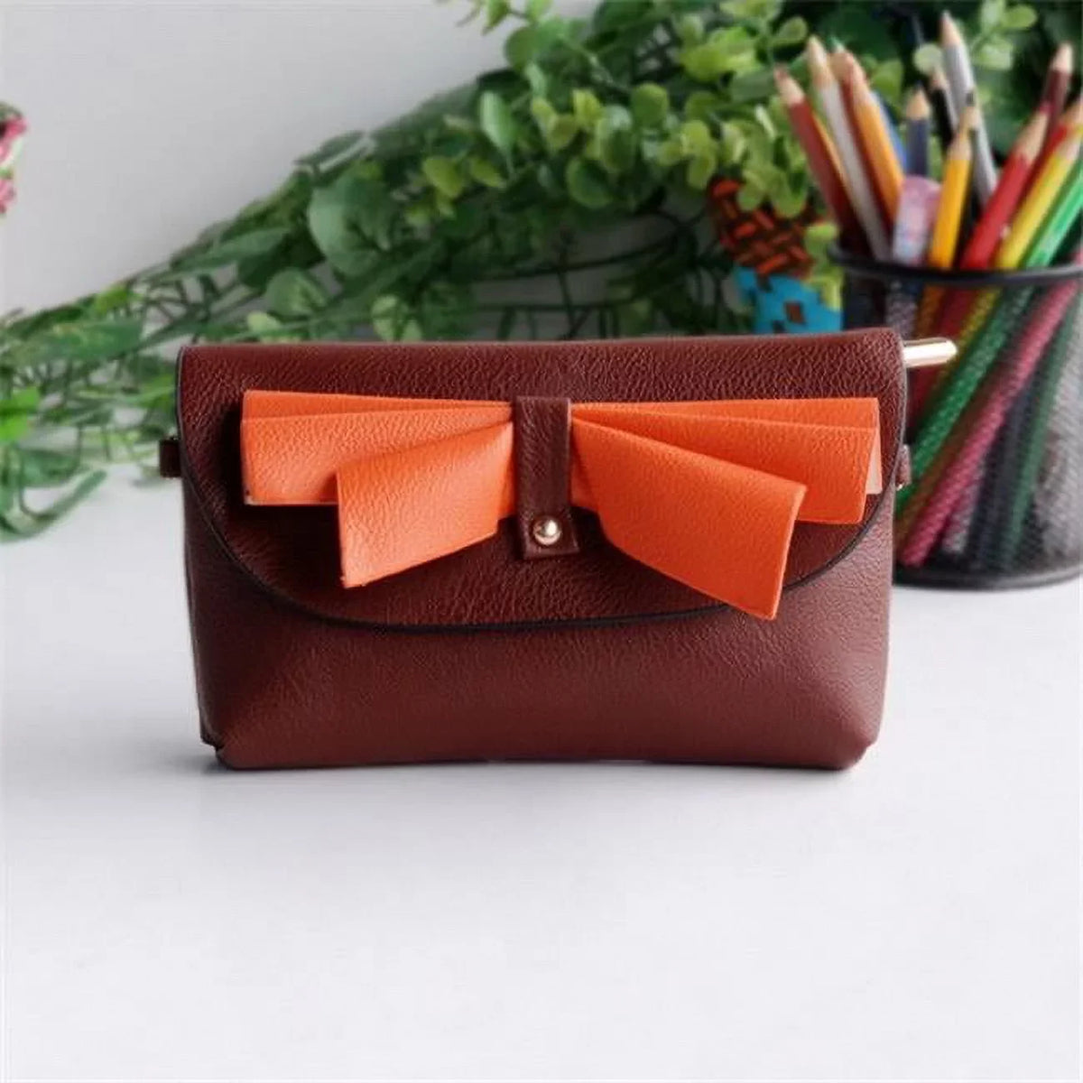 Colorful Purse Leatherette Bag Clutch Coffee Elegance Clutch - Shoulder Casual