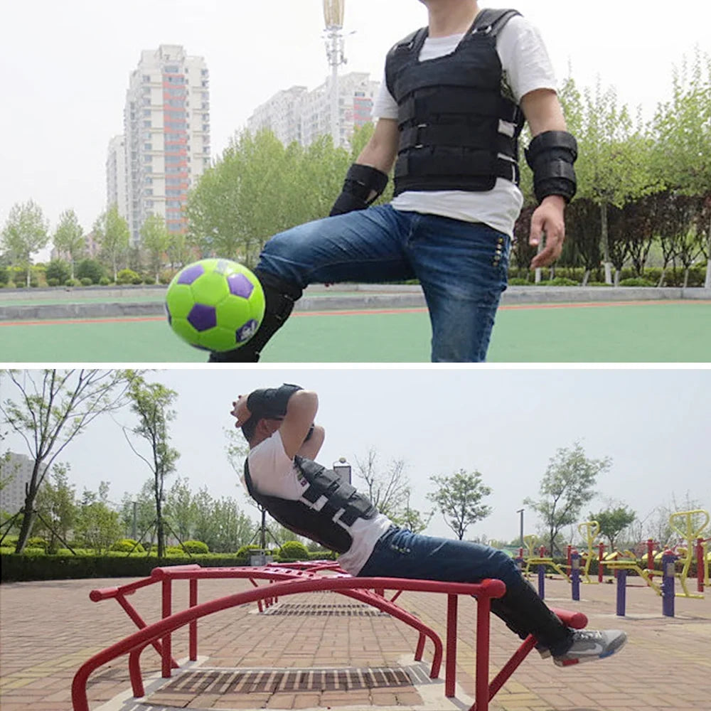 Weighted Weight (Empty) 50kg Training Jacket Adjustable Strength Tomfoto Exercise Loading Vest Oxford Weight Max Cloth Loading