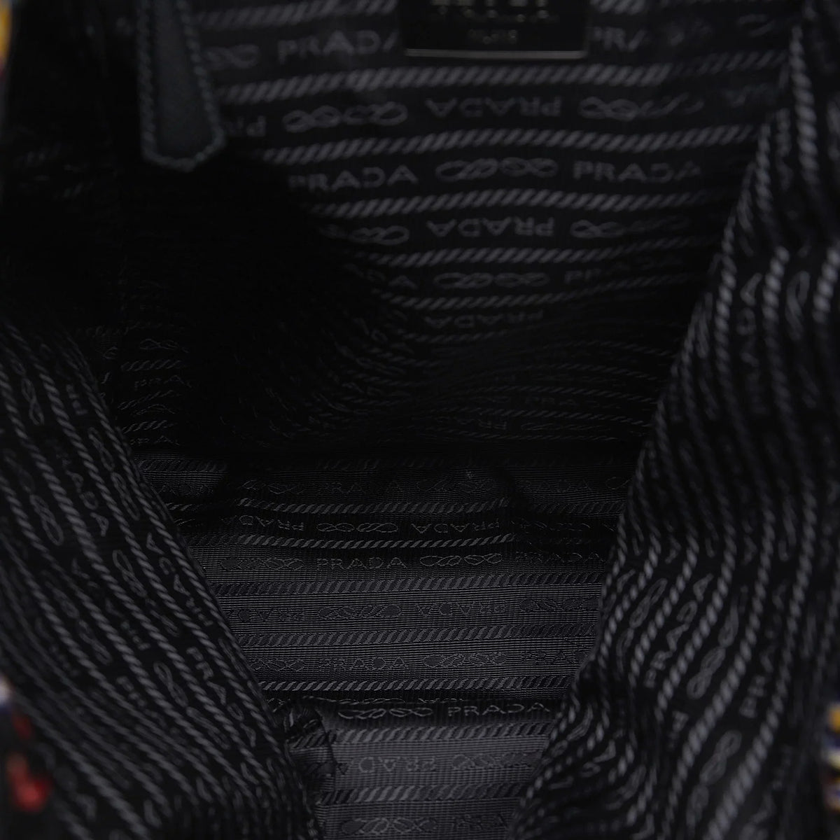 Authenticated Robot Fabric (New Black Prada with Tessuto Pre-Owned Unisex Defects) Nylon Backpack