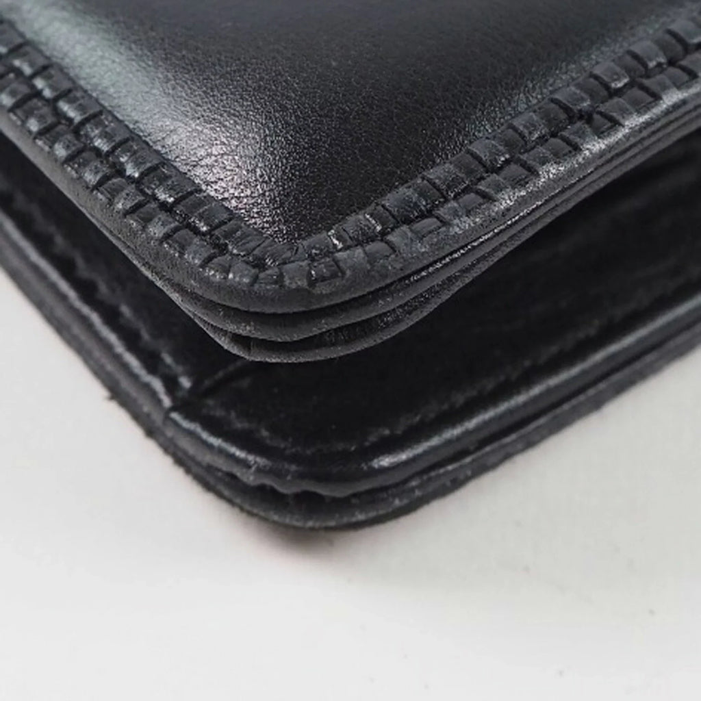 Bally Bag Chain Women's Pre-Owned Shoulder Barry Leather (Fair) Black