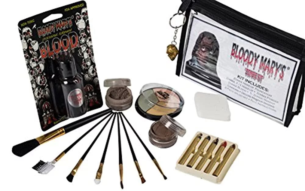 Special Dead - By - Makeup 1 Halloween Costume Palette 5 Tools Brushes, Effects Powder, Mary - FX Bloody Sponge Setting Carrying Kit Walking Blood, - Crayons, 4 Included Makeup Case Application Zombie