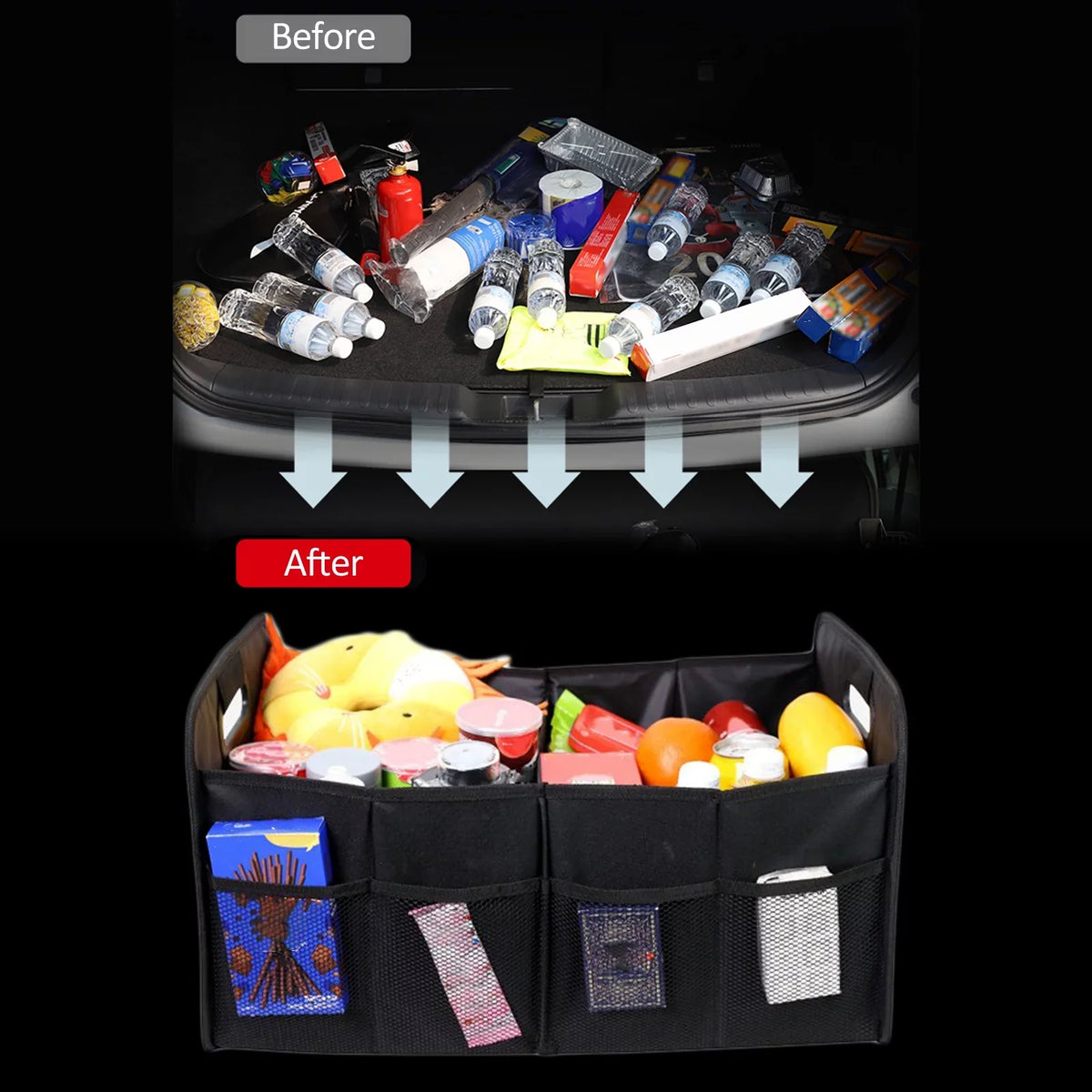 Car Trunk 55L Storage Cargo Docooler Cloth Organizer Organizer Folding Box Trunk Automotive Car Box Storage Oxford Car