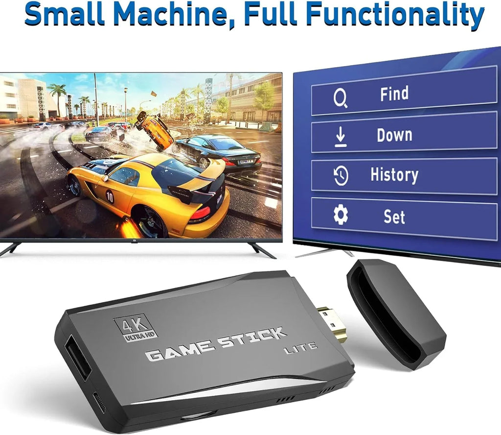 '- Stick Stick Support TV,Emulator Port,2 and Play Games,9 4K Classic Nostalgia Retro Wireless HD Emulators,Plug Video for Preloaded 12000+ Game S2 Gamepads(64G) Games Retro Console S2