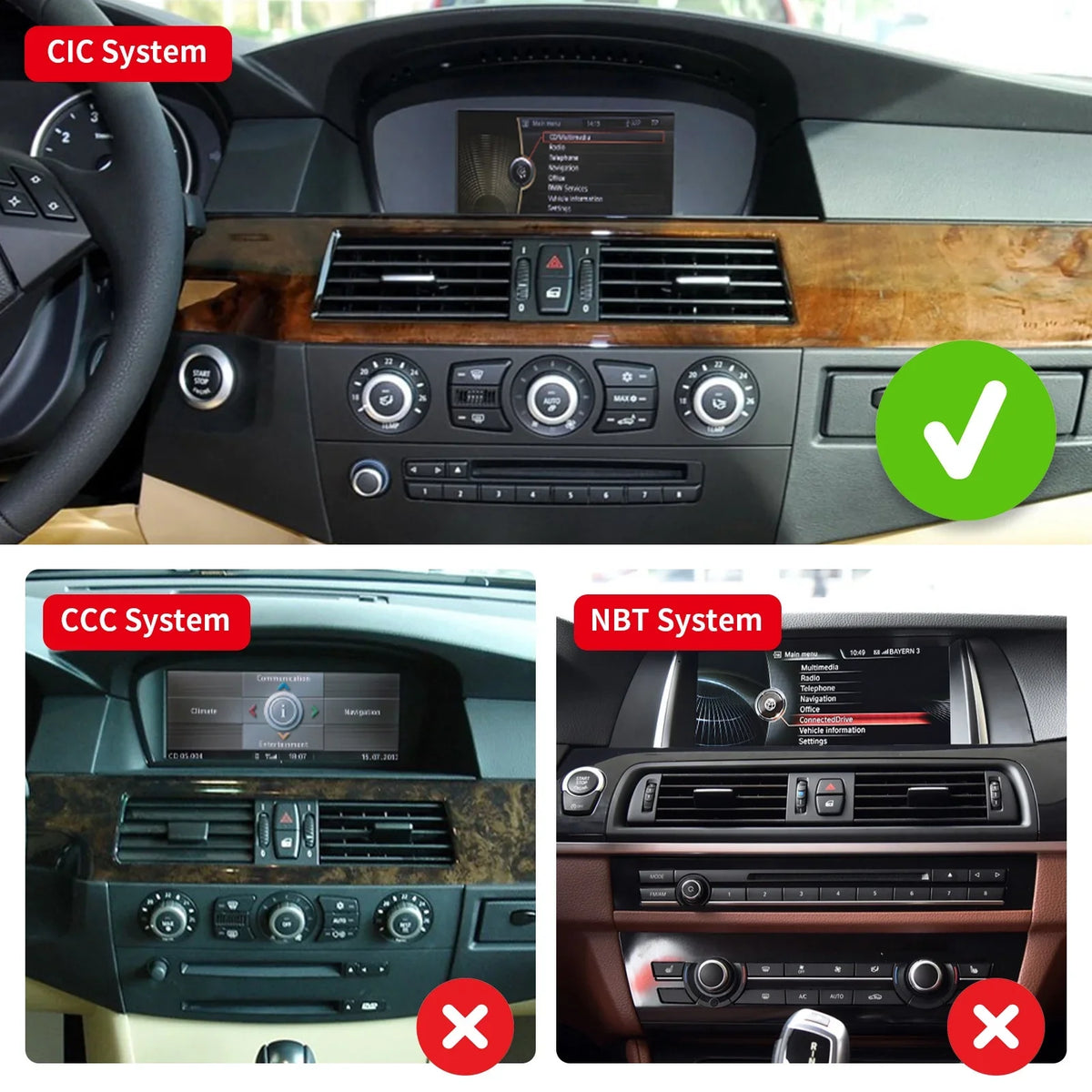 Road Radio 13 + 8.8 Series E60/E61/E90/E91/E92 3/5 Inch Supports BMW Carplay, Android Android Apple Car Top 2010-2013 Auto, for Touchscreen CIC, Multimedia with 8G 256G Mirrorlink, Radio Car