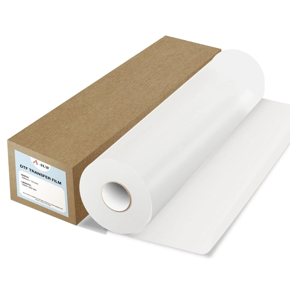 Film DTF in FT for DTF Roll Roll Paper Transfer 13 328 DTF Transfer, 13"x328' Sublimation A-SUB Film Heat X DTF