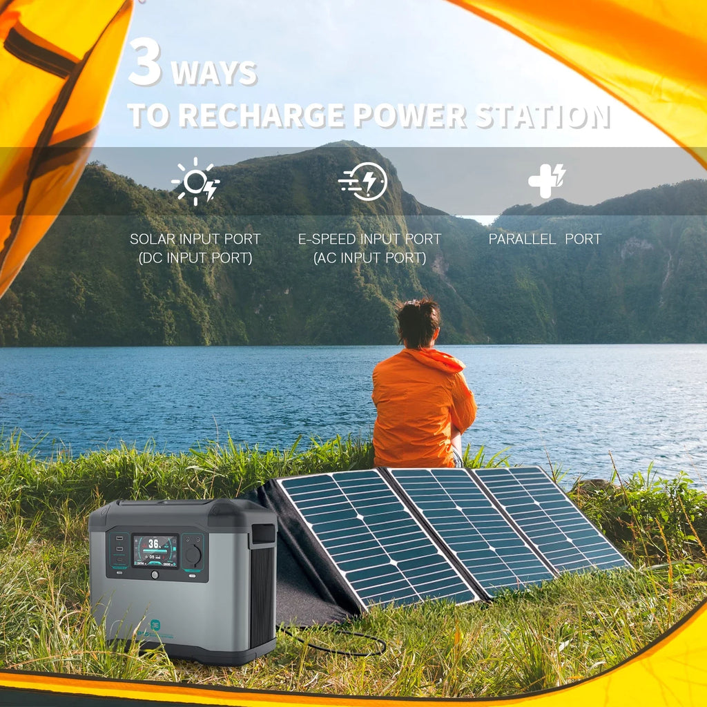 Use Camping Emergency Station Power Quick Battery Charge, WHDZ up 8 Portable Generator Devices,Backup Solar 1008Wh,1500W to for Charge Home