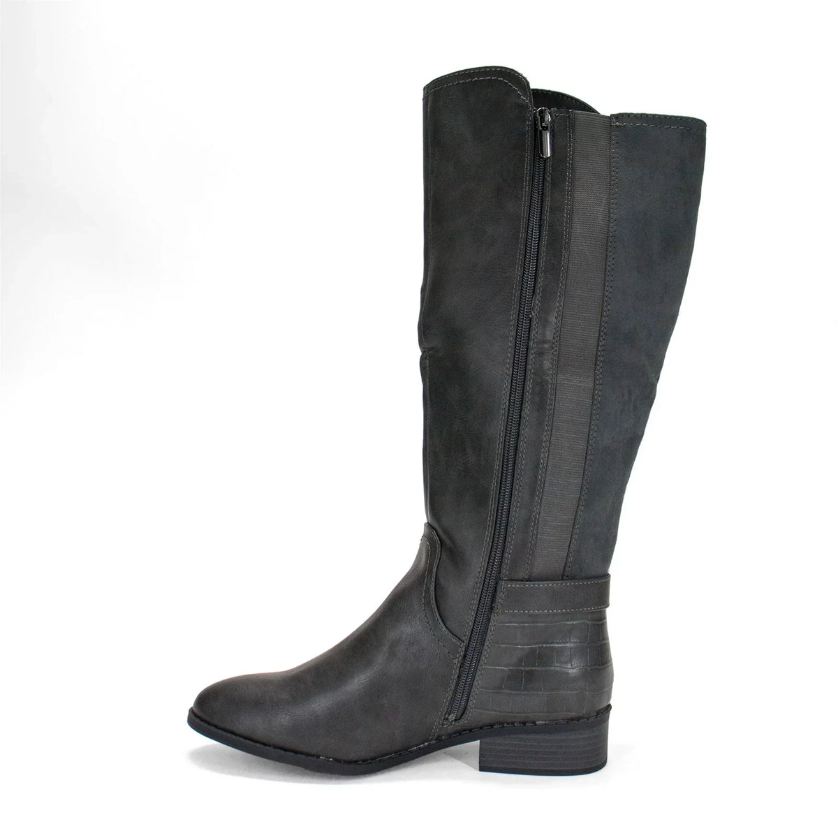 Extra Leandraa M Calf Riding Grey,8 Wide Karen Boot, US Scott Women's