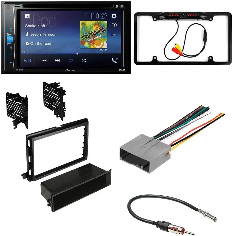 Bundle for Camera, / Kit Econoline/E-Series and Kit KIT2519 Multimedia with DVD Ford Stereo Car Touchscreen, Din Installation - Dash Pioneer Backup Double Bluetooth 2009-2016