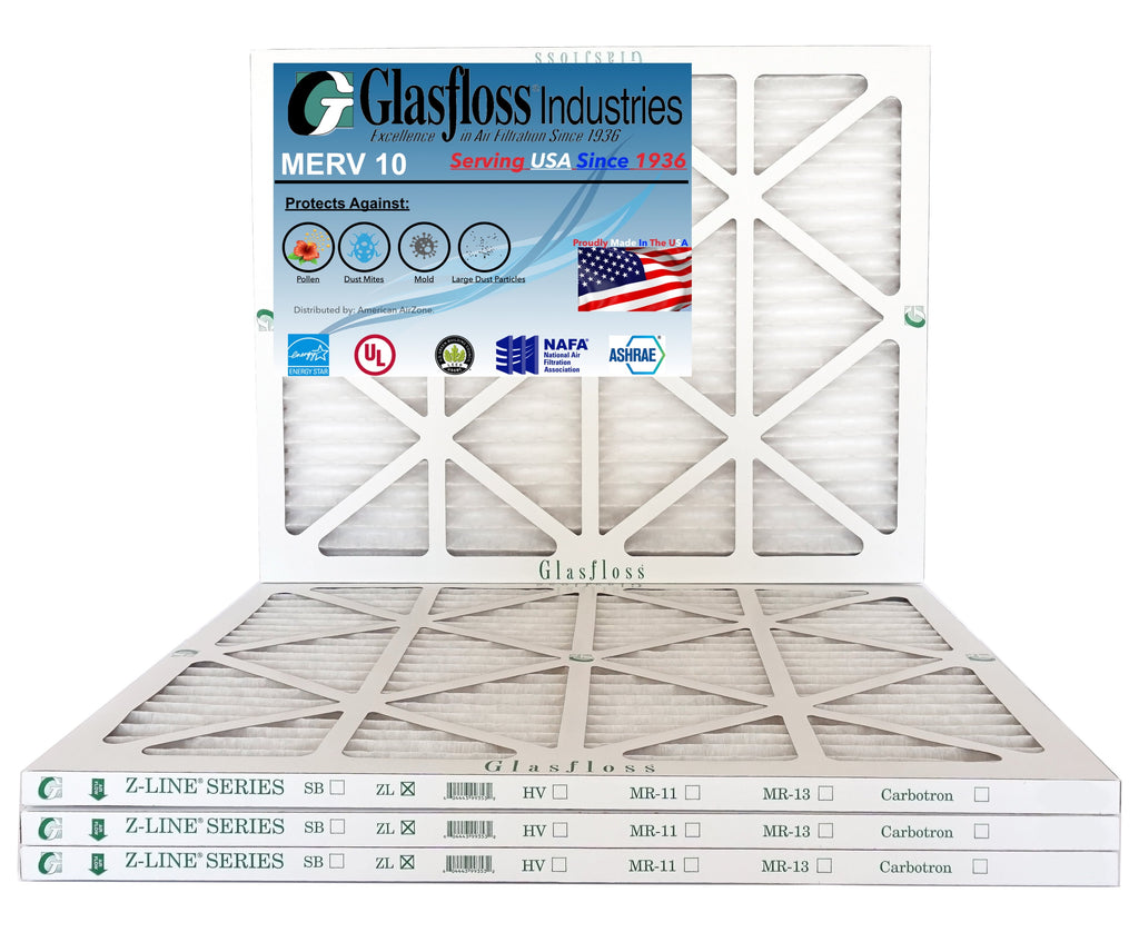 in inch) Glasfloss Furnace 19.5 Made MERV - USA 22.5x7/8 Filter -Qty:4 - 10 - Air 20x23x1 Size: x (Actual