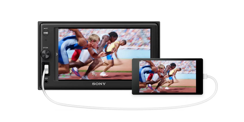 4 Watts x Digital Display Screen - 55 - XAV-1500 Sony - 6.2" receiver Touch NEW