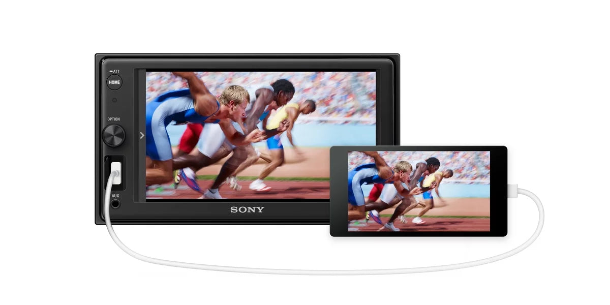 4 Watts x Digital Display Screen - 55 - XAV-1500 Sony - 6.2" receiver Touch NEW