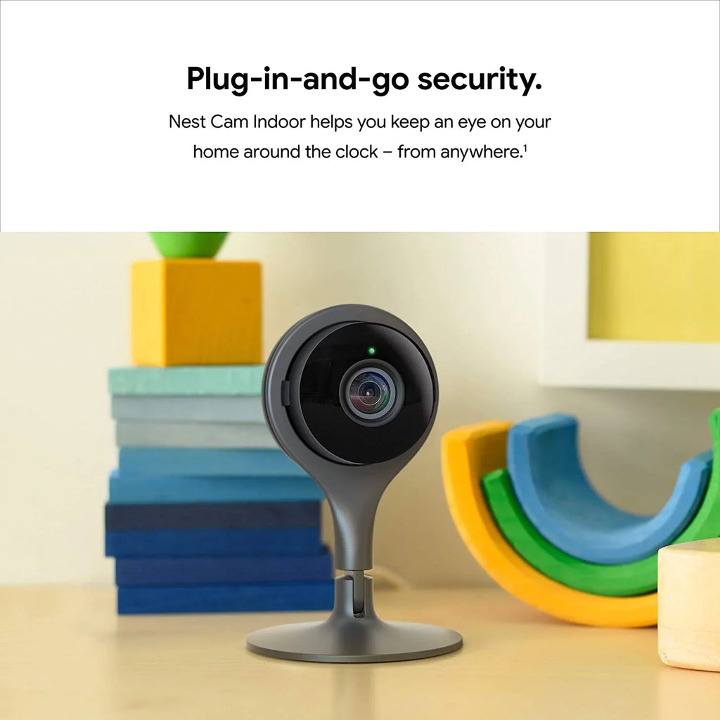 Phone for Nest Control 24/7 Security Your and Google - Surveillance Camera Alerts Home Live Get Indoor with - Mobile Wired Video Night with Indoor and Cam Vision Camera -