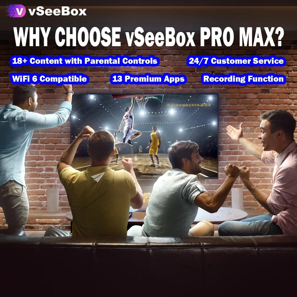 Remote Max Guide 8K WiFi USB 64GB with Keyboard, 2024 Drive, Extender, Detailed New Pro Setup 64GB RAM, HDMI Control, 4GB - Backlit 32GB TF Storage vSeeBox Cable, 11, Bundle Card, Android