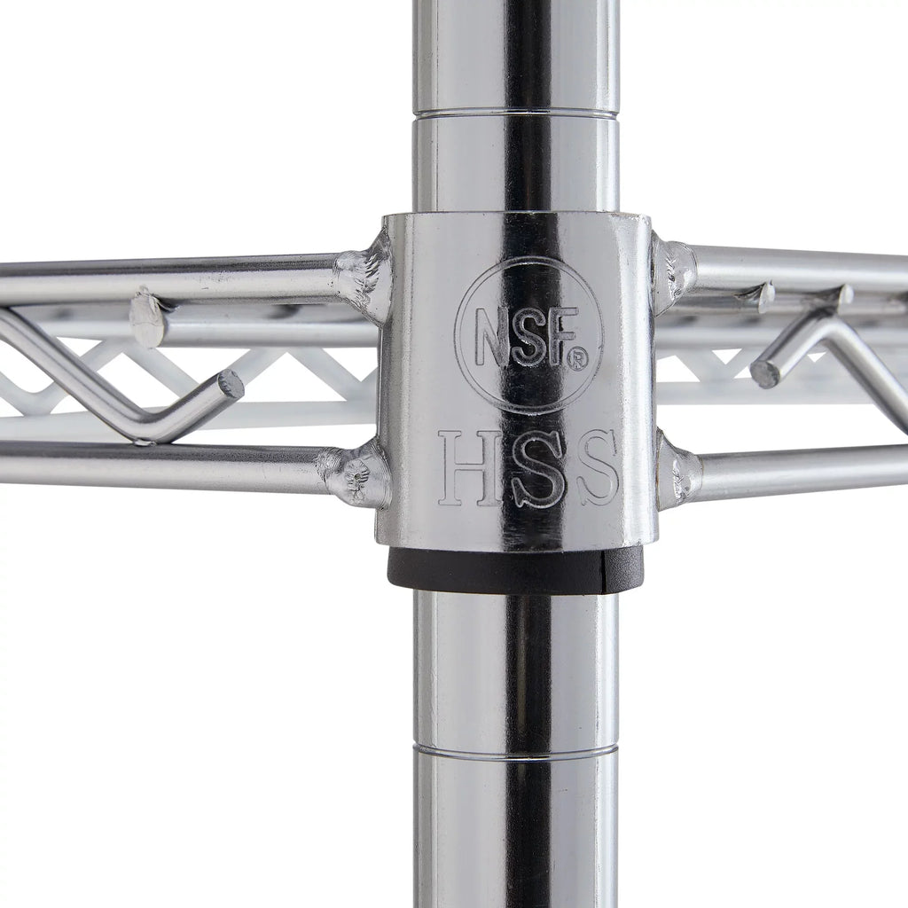 Tough 4000lb Unit 4-Tier Storage 24"D, x 72"H 60"W Chrome Steel Capacity, Hyper Shelf Total x
