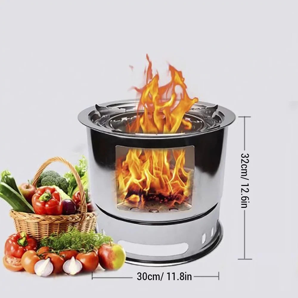 4 Backpacking Wood for Versatile Activities Camping Stove In and Picnic Cooking Stove Camping Portable Reliable 1 Equipment for Multi-functional - Nebublu