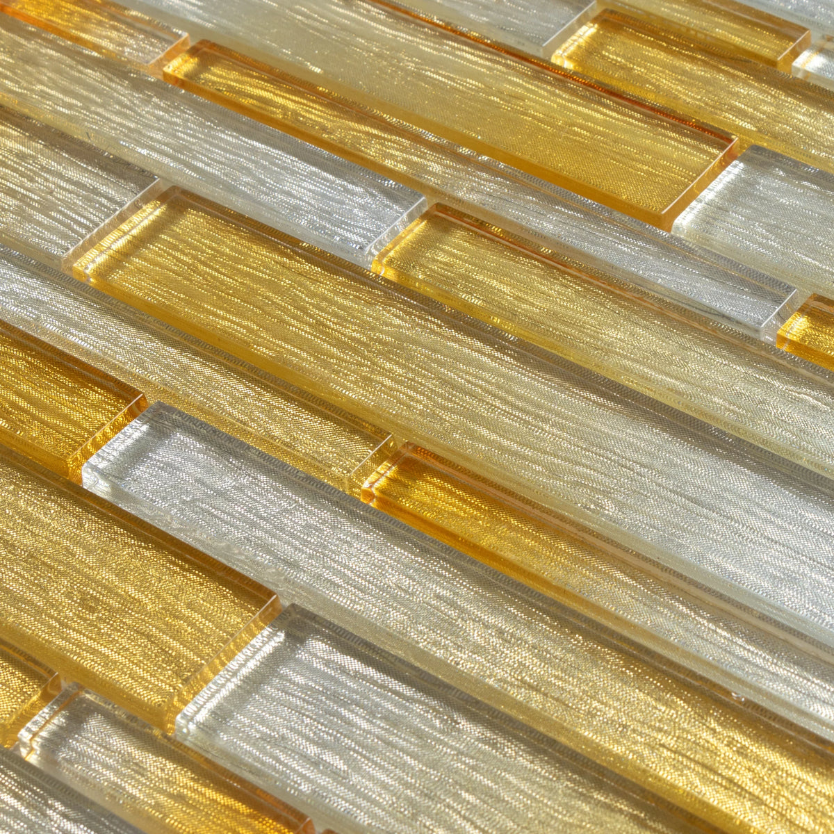 Silver/Gold Case) 12 ft. sq. (5 / Glass Tiles Interlocking - in. 12 Mosaic Wall in. Foil x WS Tile