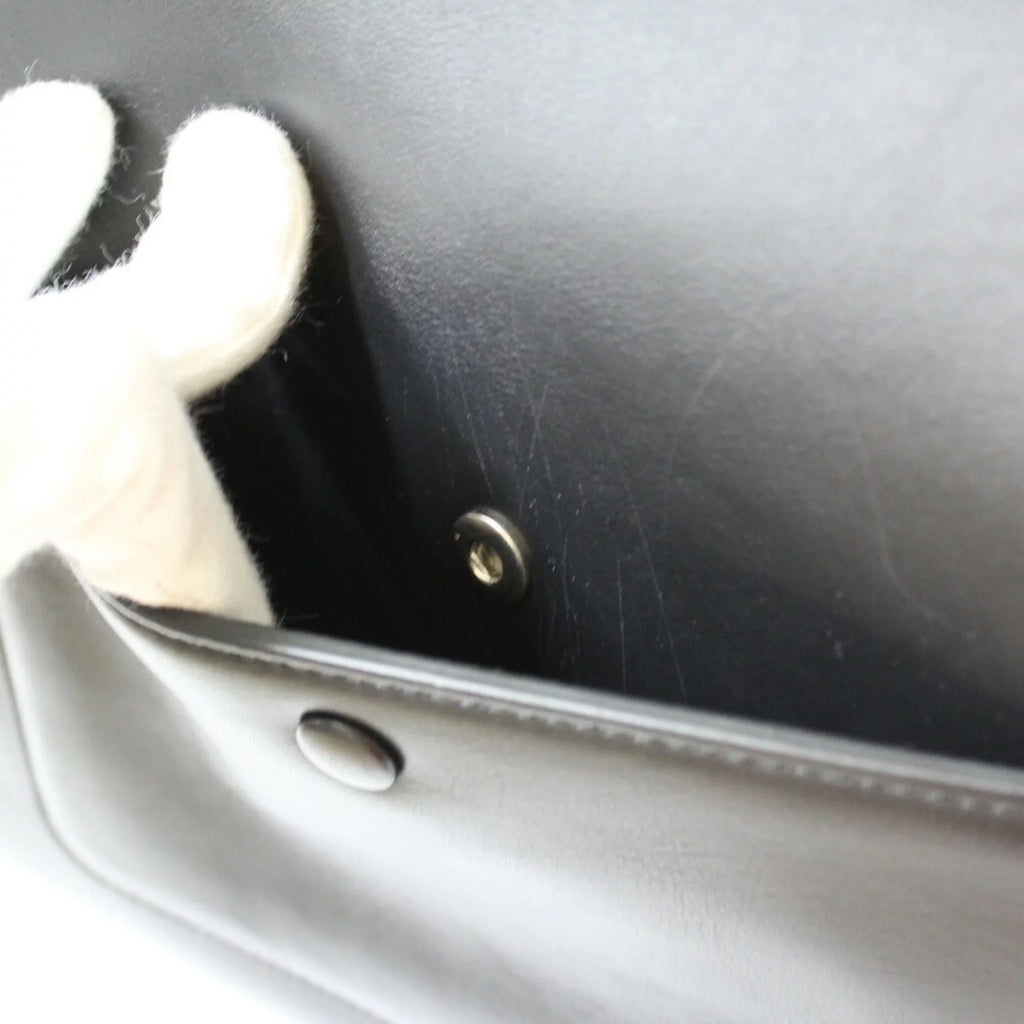 Leather Women's Yellow Overseas Edge Black CELINE Pre-Owned Celine Large (Fair) Handbag
