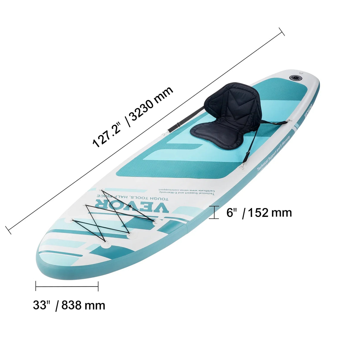 ft Inflatable Board Accessory with Board 10.6 SKYSHALO Paddle Seat Kayak Up Stand