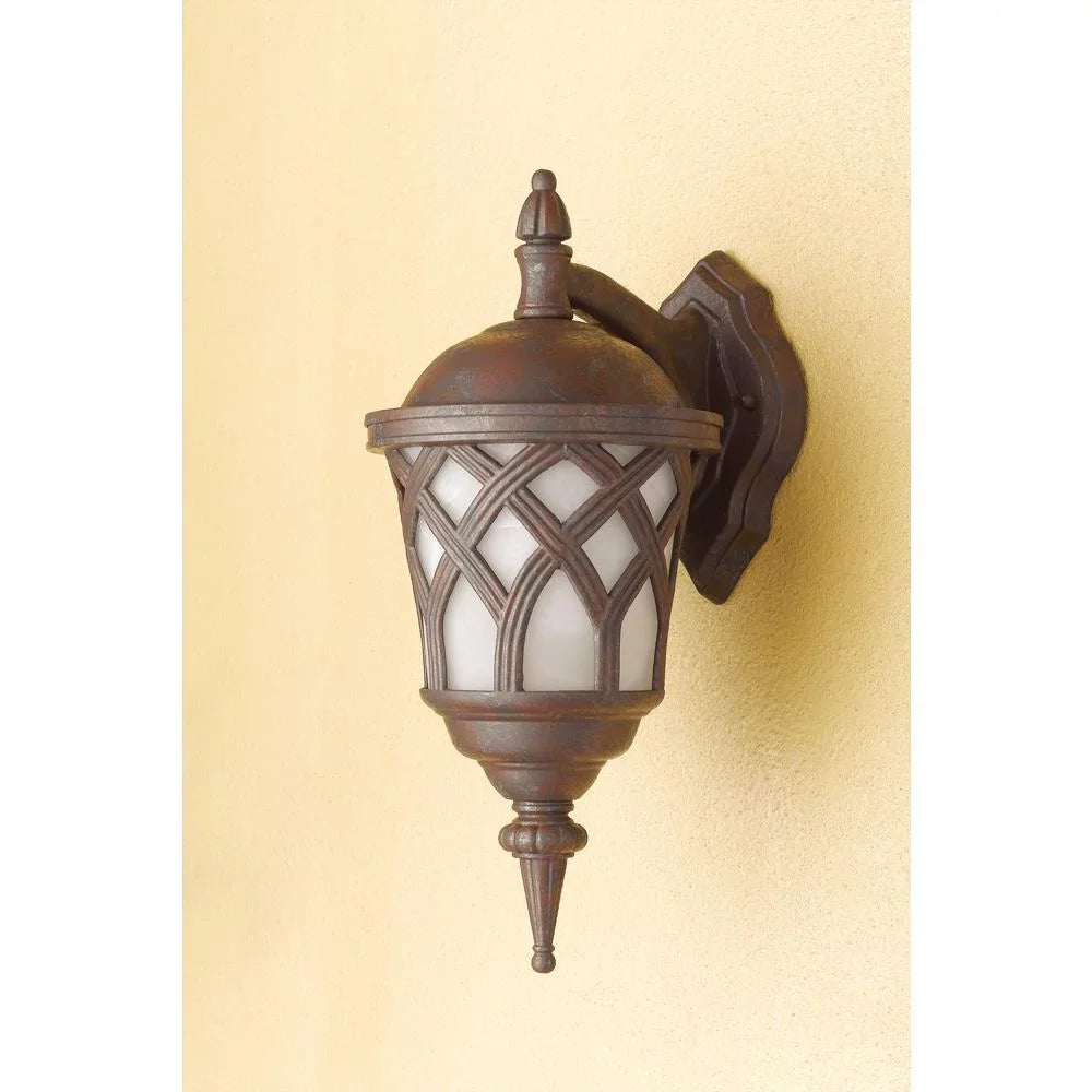 OL-160WD-RU-Cal Lighting-1 Wall Wide Outdoor Lantern-16.75 and Light Tall Inches Inches 7.5