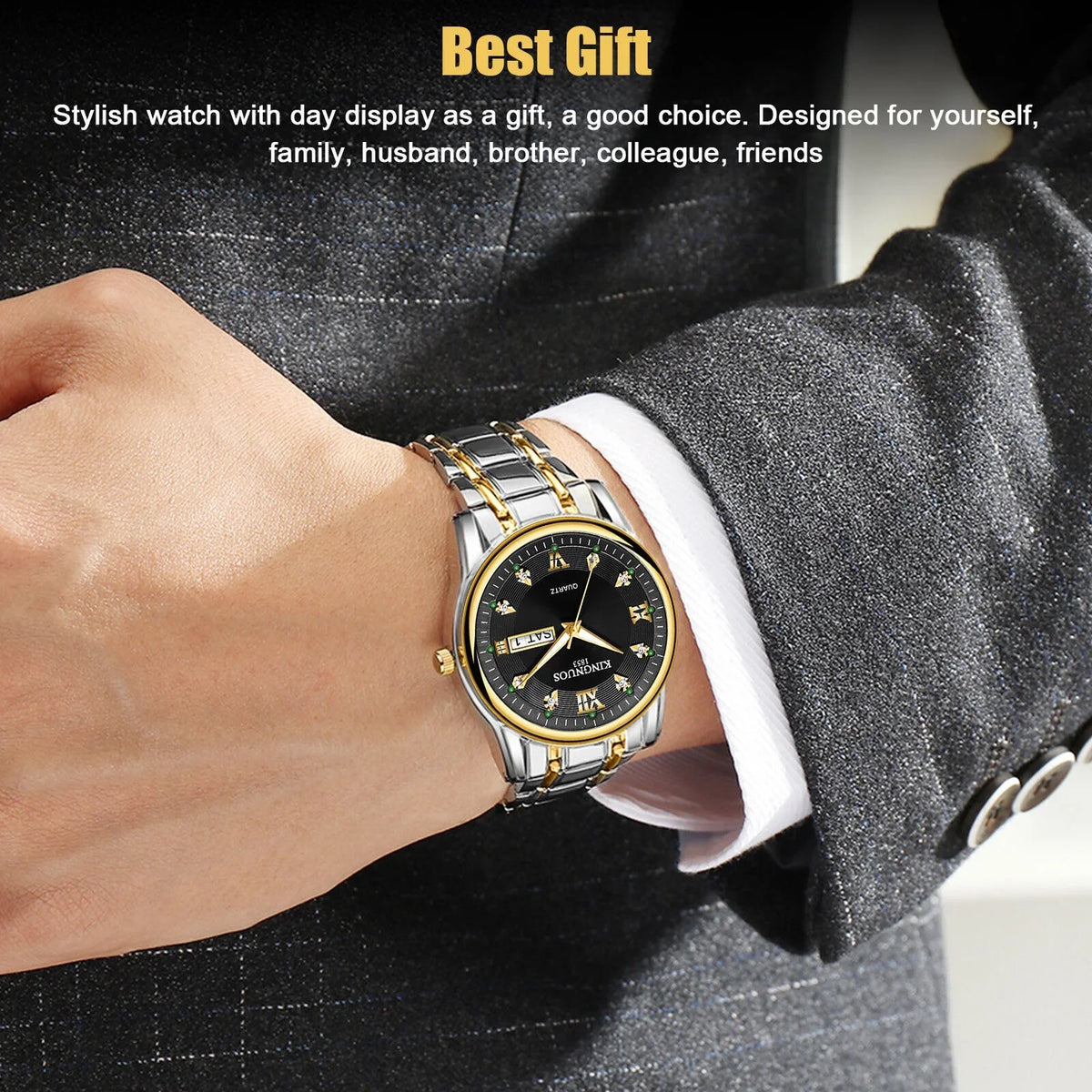 Relojes Watch De Luminous Steel Stainless Quartz Men's Classic Hombre Waterproof