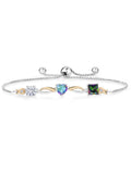 By To Keren and Topaz and Diamond Grown Mist 9 Mystic Yellow Moissanite Hanan Mercury 10K Green Up Gold Tennis Silver (2.30 Topaz inch) Women 925 Bracelet for Lab cttw, Mystic Adjustable