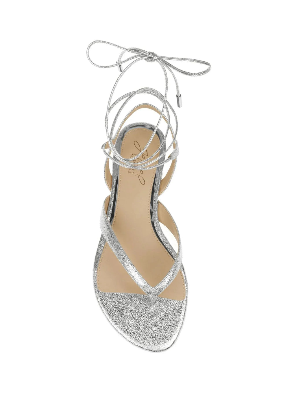 Toe MISCHKA Round Silver Dress Lace-Up Thong Strap Sandals BADGLEY Ankle 8 Nolana Padded Womens