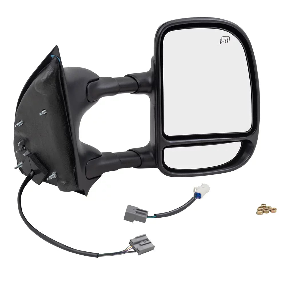 EAA Brock Duty Pickup Tow Truck F350 Compatible Passengers Super 1999-2007 Power Telescopic F250 F450 Heated Mirror Side with 3C7Z17682 Replacement View