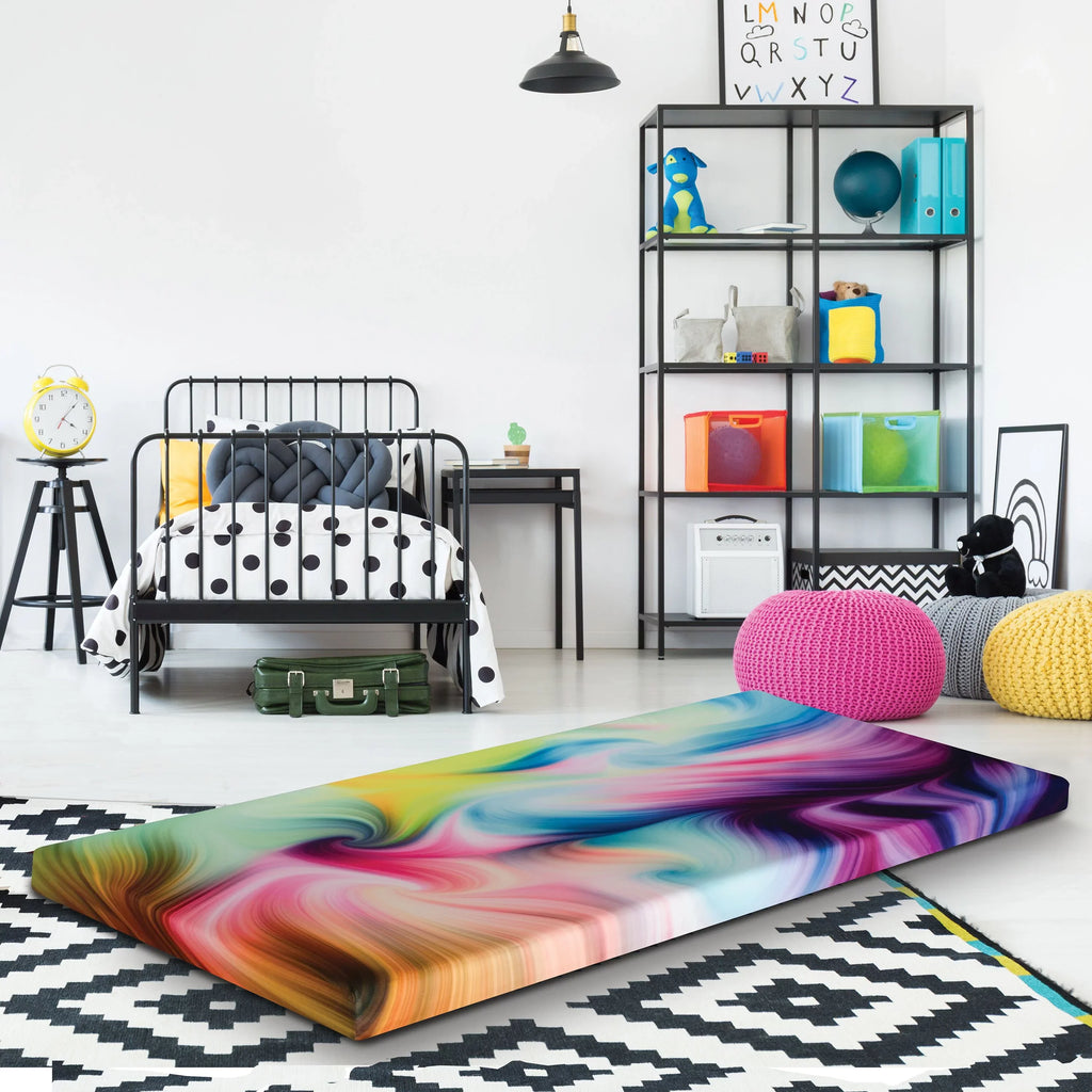 Groove Memory Dye Roll Up Guest Mattress, Tie Foam Twin Bed