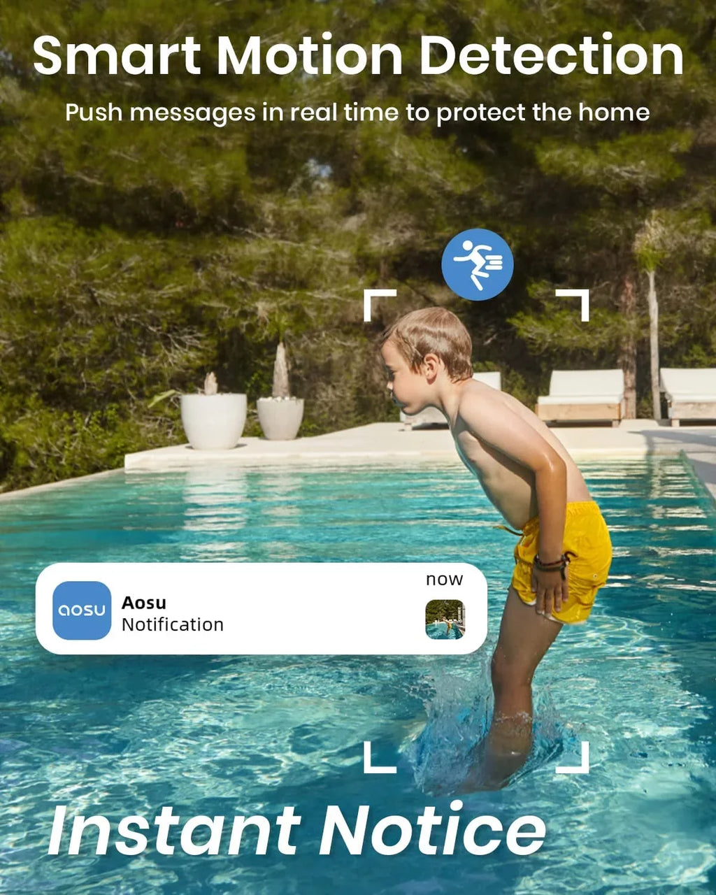 Camera Way Surveillance 2K with , Sensor, Outdoor AOSU Camera, Night Security Camera Motion , IP66 Audio View PIR WiFi Home Vision Color 2 Security for Waterproof Camera 360°