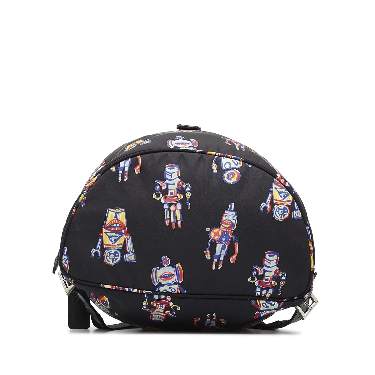 Authenticated Robot Fabric (New Black Prada with Tessuto Pre-Owned Unisex Defects) Nylon Backpack