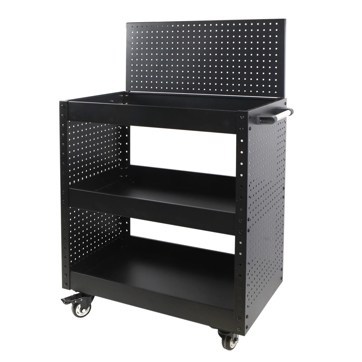 Service Cart Storage, Utility Pegboard WORKPRO Rolling Steel Cart Tool with