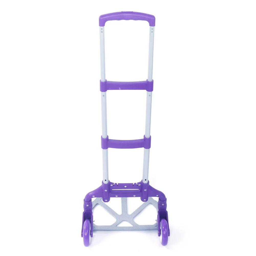 YeekTok Luggage Truck Cart Collapsible Portable Hand Purple Trolley Aluminium Push Folding