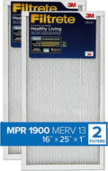dimensions Healthy 16x25x1 2-Pack Filtrete x 1900 MPR 15.719 Living Air Allergen, 0.78 MERV Ultimate Filter 13, x 24.72 exact