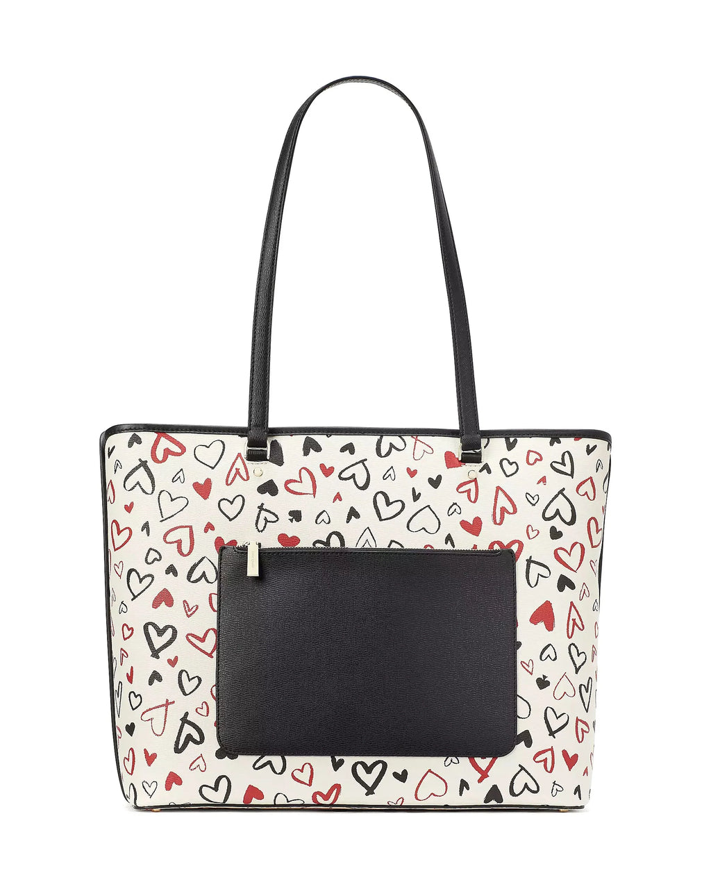 Large Perfect Tote Printed Scribble Hearts