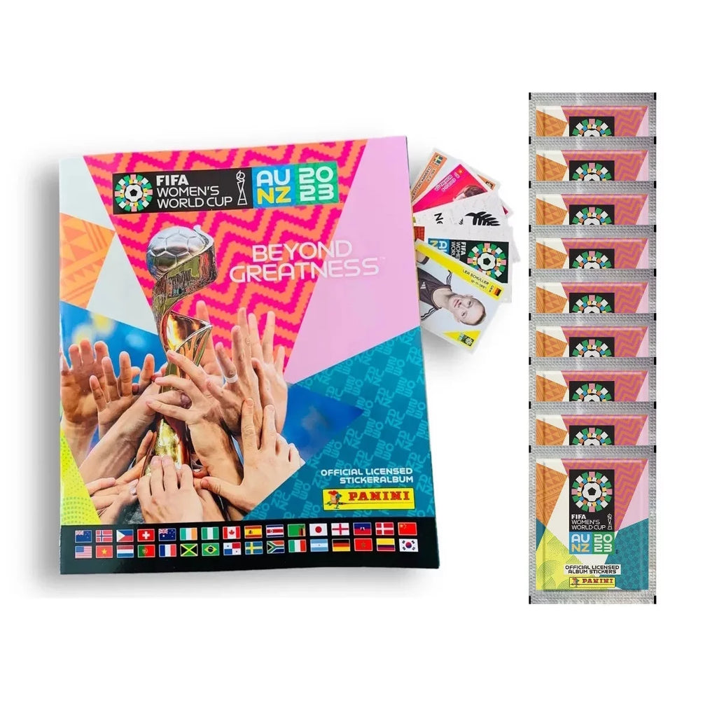 FIFA Stickers) Packs World (50 Stickers 301 Panini + Women's Cup Mega (Album 1 2023 Pack) & Bundle Starter -