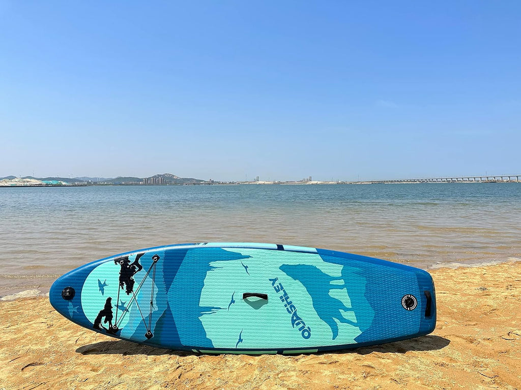 Accessories, Fishing Surfing, with for Stand for Wide Board Deck, Adults, Premium & Non-Slip Max 11'x33 Youth SUP x6 Stance, 330lbs Inflatable Up & Paddle