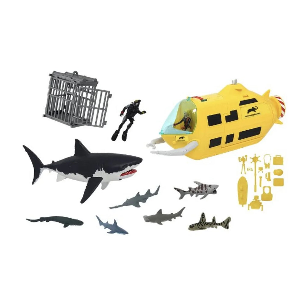 Submarine Rescue Planet Playset Deep Sea Shark Animal