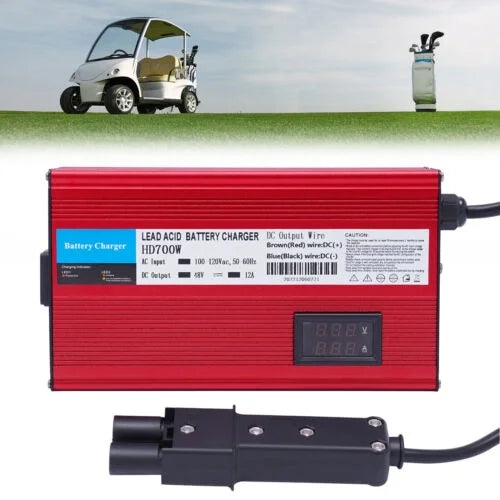 Charging Pin Battery Amp Trickle Golf 12 Plug Mode Charger Barrel Cart 48 2 Volt