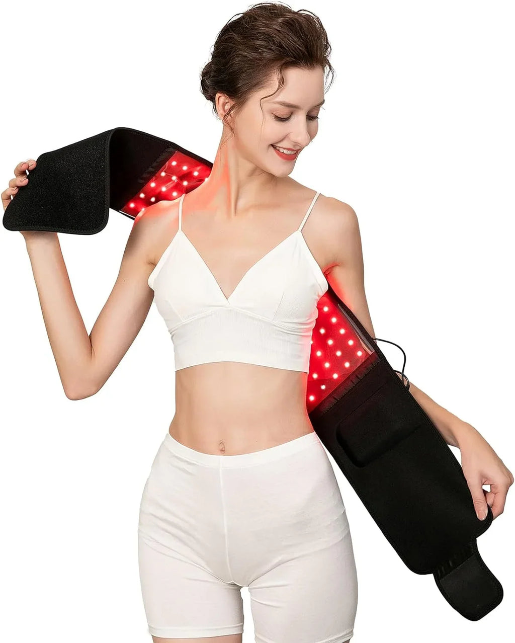 Speed Therapy Pain 660nm (Black) Wrap Relief, Back & Light Timer Therapy 850nm Infrared for Belt, Muscle Device Therapy Healing Red Body for LED Shoulder Light Light Controller Waist with with Red