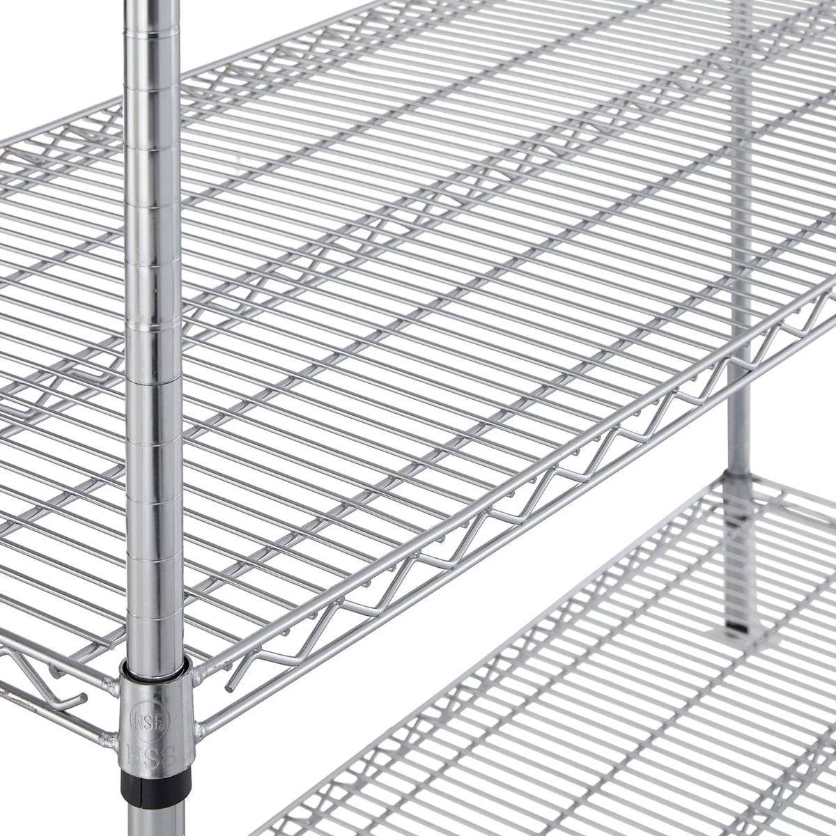Tough 4000lb Unit 4-Tier Storage 24"D, x 72"H 60"W Chrome Steel Capacity, Hyper Shelf Total x